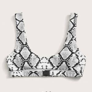 Snakeskin Bikini buckle strap top